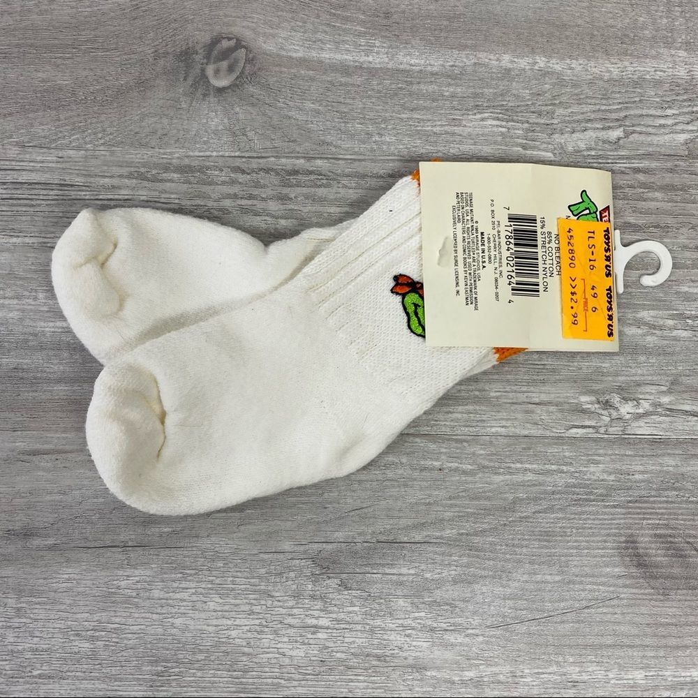 Vtg Teenage Mutant Ninja Turtles Kids Socks